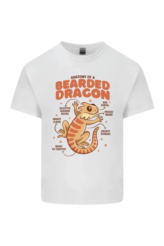 Bearded Dragon Anatomy Lizards, Reptiles, T-Shirt