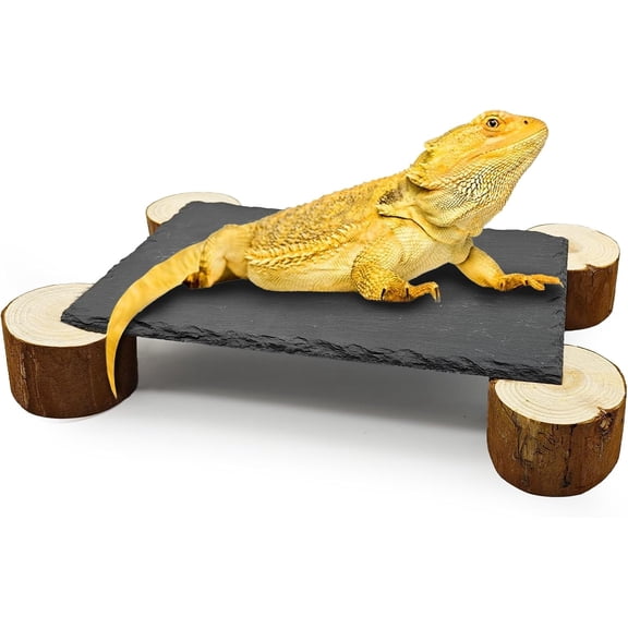 Bearded Dragon Basking Platform,Reptile Slate Basking Rocks,Large
