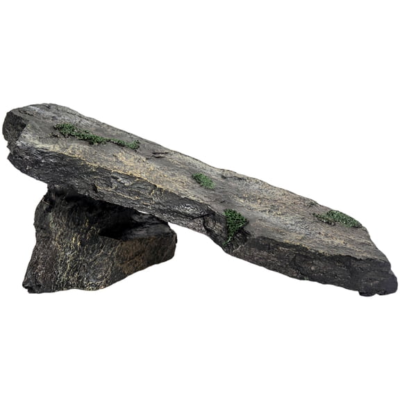 Bearded Dragon Basking Platform, Resin Reptile Basking Platform, Gecko Hide Cave, Reptile Hide, Rock Mountain Dock for Tortoise Tank, Lizard Habitat and Aquarium Terrarium Decor