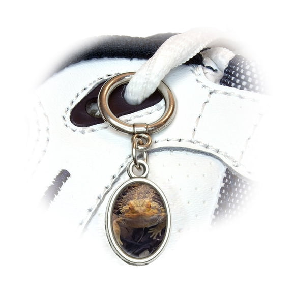 Bearded Dragon - Beardie Lizard Reptile Oval Shoe Charm