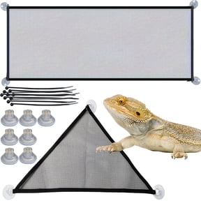 Bearded Dragon Hammock Climbing Kit, Reptile Tank Accessories, Large Tank Bed Lounger Habitat Dcor for Lizard Leopard Gecko, 28 x 10 in