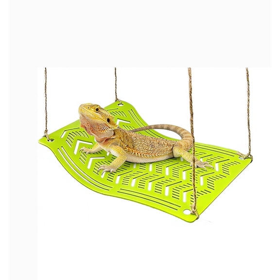 Bearded Dragon Hammock, Turtle Basking Platform with Suction Cups, Lizard Lounger, Reptile Hammocks Climbing Accessories for Crested Gecko, Frog, Snakes, Amphibian