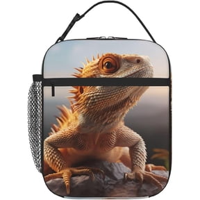 Bearded Dragon Insulated Lunch Bag Lizard Lunch Box for Women Men, Reusable Lunch Tote Bag, Leakproof Thermal Insulated Lunch Bags for Work, Picnic, School or Travel