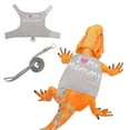 thumbnail image 1 of Bearded Dragon Leash Adjustable Lizard Reptiles Harness Bearded Dragon Harness Escape-Proof Harness Clothes for Walkings Outdoor Gray 1 Set, 1 of 7