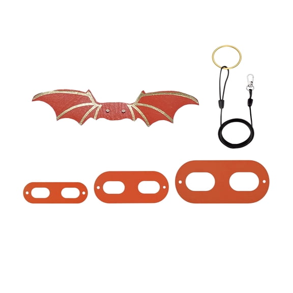 Bearded Dragon Leash Harness,3 Size Pack Lightweight Adjustable Lizard Walking Rope with Wing,Soft Detachable Pet Gear for Bearded Dragon Lizard Reptiles,Orange