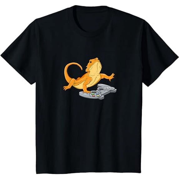 Bearded Dragon Lizard Gamer Video Game Gecko Gift T-Shirt