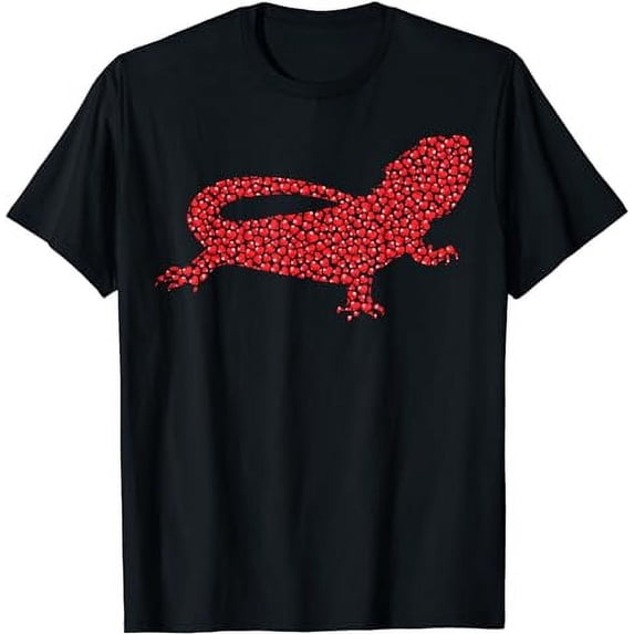 Bearded Dragon Lover Heart Shape Bearded Dragon Valentine T-Shirt