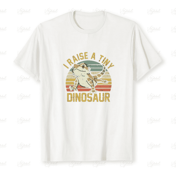 Bearded Dragon Owner I Raise A Tiny Dinosaur Funny Quote Art Unisex T-shirt up to size 5XL