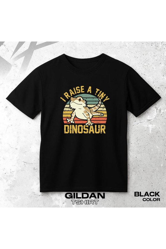 Bearded Dragon Owner Unisex T-shirt Tiny Dinosaur Funny Pet Lover Graphic Design, for men & women, up to size 5XL.