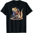 thumbnail image 1 of Bearded Dragon Playing Video Game Reptiles Pagona Gamers T-Shirt, 1 of 5