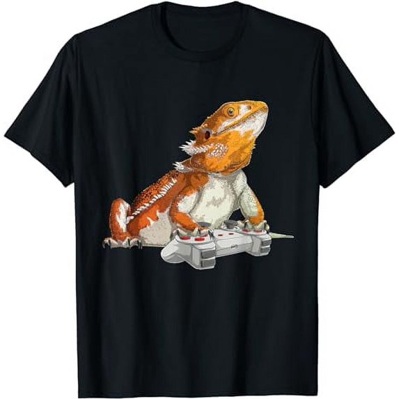 Bearded Dragon Playing Video Games Reptiles lizard Gamers T-Shirt
