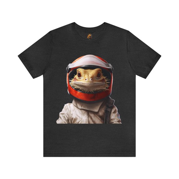 Bearded Dragon Racecar Driver - Unisex Jersey Short Sleeve Tee