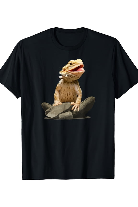 Bearded Dragon Shirt Youth Gecko Lizard Animal 220g 100% Cotton T-Shirt