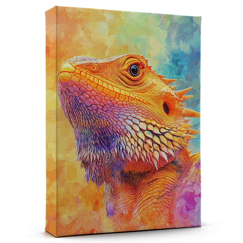 Bearded Dragon Tan Canvas Wall Art Animal Decor, Bearded Dragon Tan ...