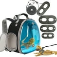 thumbnail image 1 of Bearded Dragon Travel Backpack with Harness and Leash Set,Lizard Backpack Travel Carrier,Space Capsule Clear Bubble Window Astronaut Reptile Carrier Backpack, Airline Approved, 1 of 7