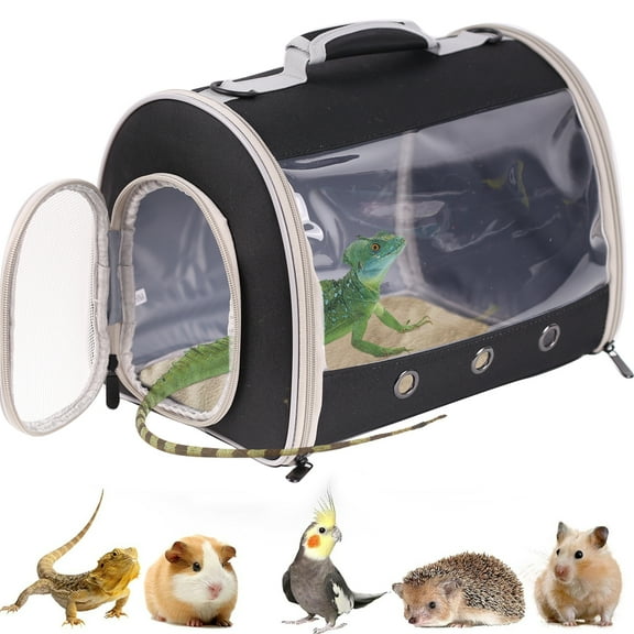 Bearded Dragon Travel Carrier Backpack,Lizard Backpack Carrier,Space Capsule Clear Bubble Window Astronaut Reptile Carrier Backpack for Guinea Pig,Sugar Glider,Bunny