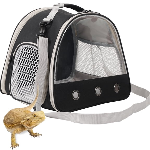 Bearded Dragon Travel Carrier,Lizards Carrier, Small Animal Travel Carrier for Sugar Glider Hedgehog Rat Parrot Bird Guinea Pig, Portable Guinea Pig Travel Carrier for 2