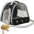 thumbnail image 1 of Bearded Dragon Travel Carrier,Lizards Carrier, Small Animal Travel Carrier for Sugar Glider Hedgehog Rat Parrot Bird Guinea Pig, Portable Guinea Pig Travel Carrier for 2, 1 of 6