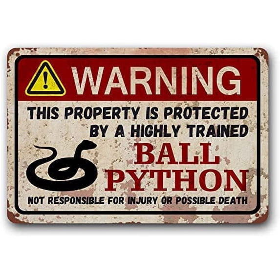 Bearded Dragons Retro Sign,Funny Metal Signs Warning Sign Pet Gift, Exotic pet, Small Pet Tin Sign 8 X 12 Inches