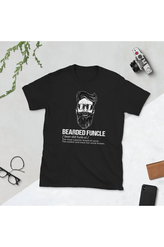 Bearded Funcle Coolest Shirt Uncle Definition T-Shirt