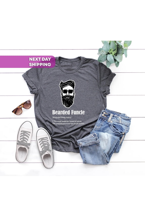 Bearded Funcle Shirt, Bearded Uncle Shirt, Uncle Shirt, Bearded Funcle Definition Shirt, Uncle Gift, Family Gift,Uncle T Shirt Tshirt All Size S-5XL