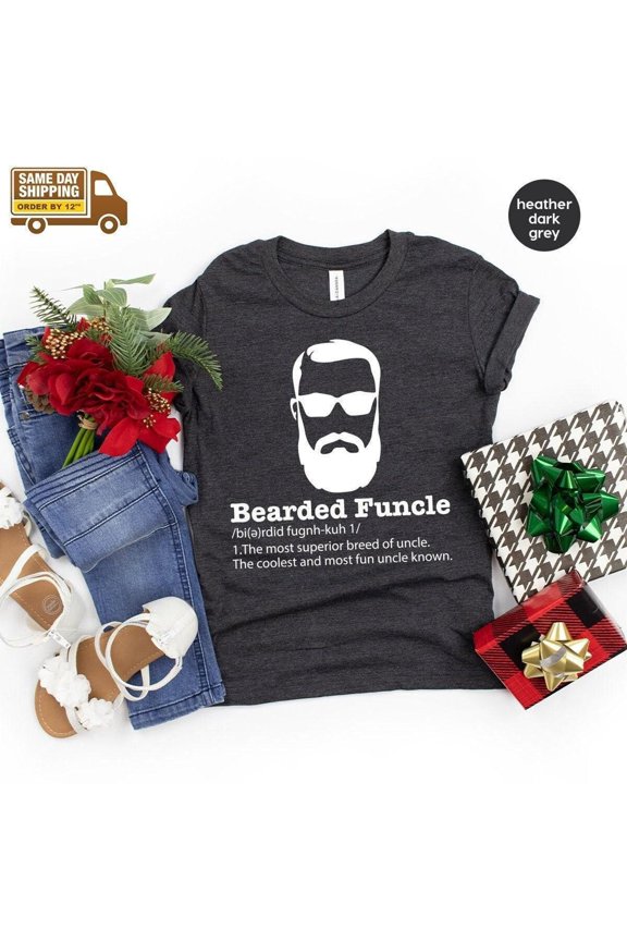 Bearded Funcle Shirt Funny Uncle Shirt Bearded Funcle Definition Shirt Funny Family GiftUn