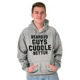 thumbnail image 1 of Bearded Guys Cuddle Better Flirting Hoodie Hooded Sweatshirt Men Brisco Brands S, 1 of 5