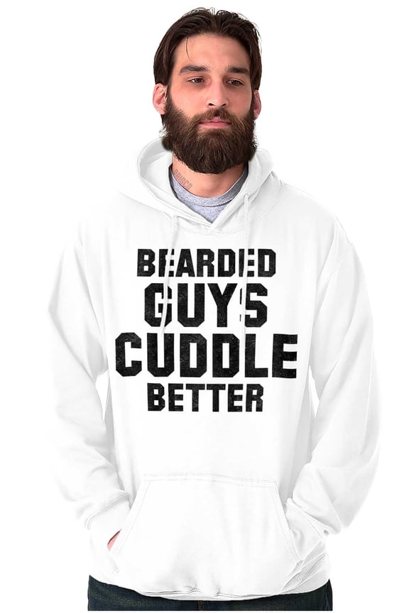 Bearded Guys Cuddle Better Flirting Hoodie Hooded Sweatshirt Men Brisco Brands X