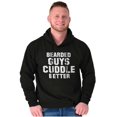 thumbnail image 1 of Bearded Guys Cuddle Better Flirting Men's Big & Tall Graphic Hoodie Brisco Brands 2X, 1 of 4