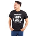 thumbnail image 1 of Bearded Guys Cuddle Better Flirting Men's Big & Tall Crewneck Graphic Tee Brisco Brands 4X, 1 of 3