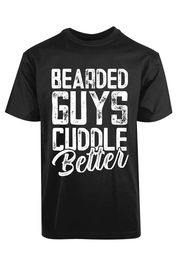 Bearded Guys Cuddle Better Love Passionate Amazing Romantic Tees Unisex T-Shirt, up to Size 5XL