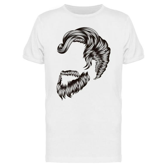 Bearded Hipster Graphic T-Shirt Men -Image by Shutterstock, Male XX-Large