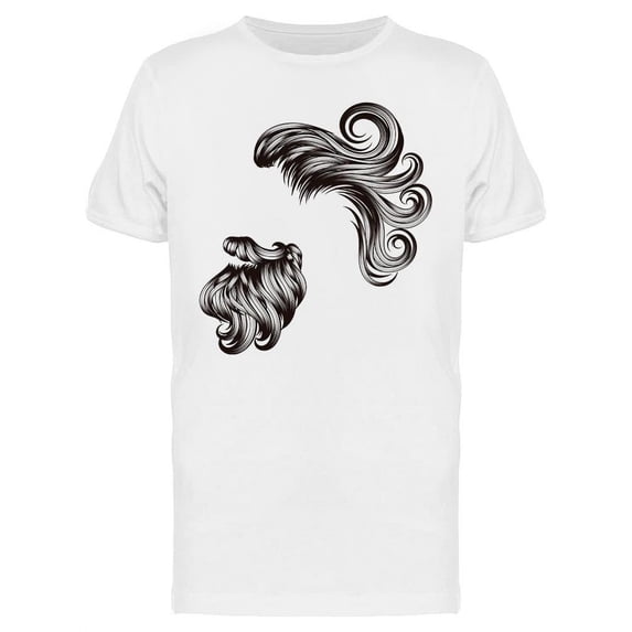 Bearded Hipster Hairstyle Design T-Shirt Men -Image by Shutterstock, Male 3X-Large