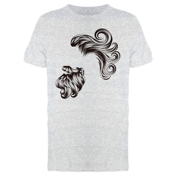 Bearded Hipster Hairstyle Design T-Shirt Men -Image by Shutterstock, Male x-Large