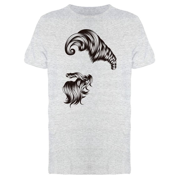 Bearded Hipster Man Graphic T-Shirt Men -Image by Shutterstock, Male x-Large