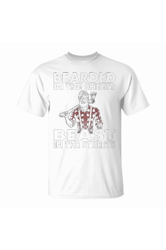 Bearded In The Streets Beast In The Sheets Unisex Jersey Crewneck Tshirt