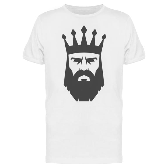 Bearded King With A Crown T-Shirt Men -Image by Shutterstock, Male Small