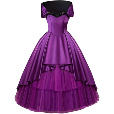 Bearded Lady Purple Dress Greatest Showman Cartoon Long Dress Lettie Lutz Clothing Dress Women Adult