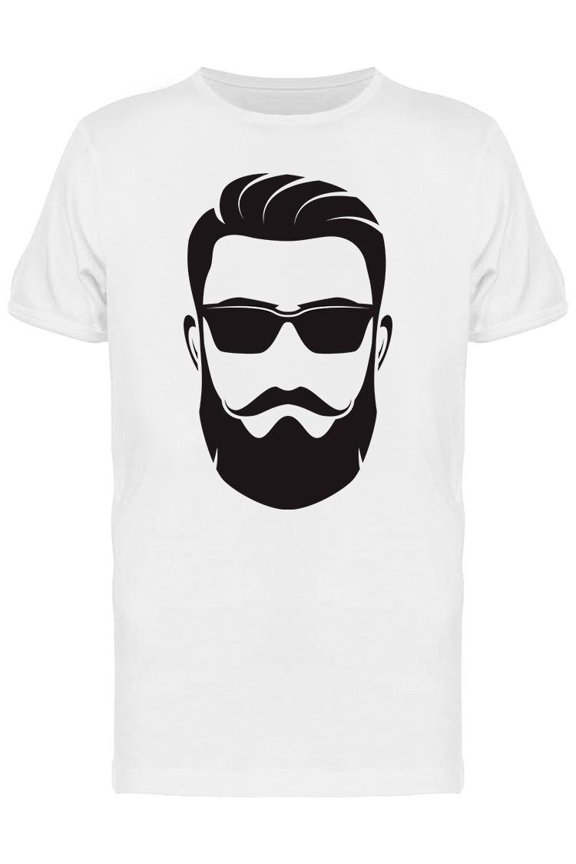 Bearded Man Face Sketch Graphic T-Shirt Men -Image by Shutterstock, Male Large