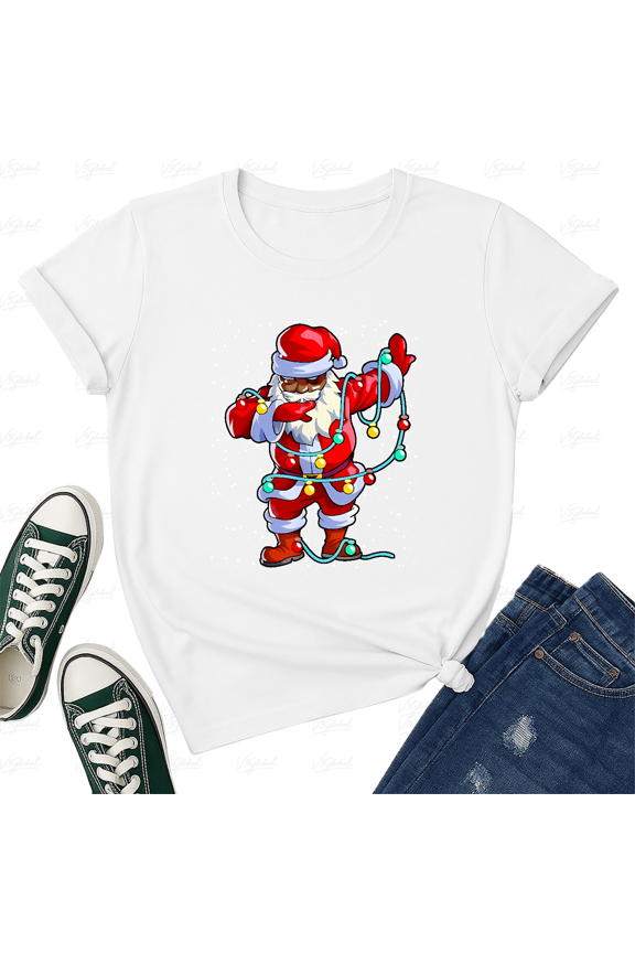 Bearded Man Lights Merry Holiday Cheer Unisex T-Shirt up to size 5XL