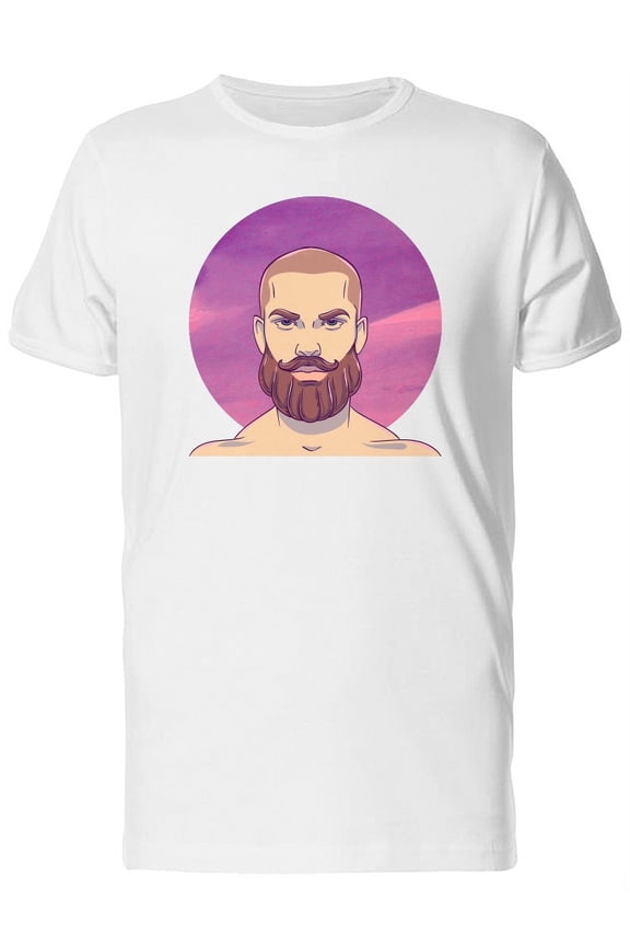 Bearded Man On Beach T-Shirt Men -Image by Shutterstock, Male x-Large
