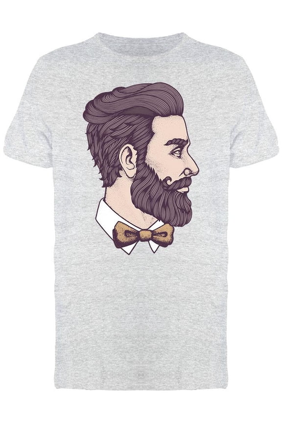 Bearded Man Side-view Design T-Shirt Men -Image by Shutterstock, Male Medium