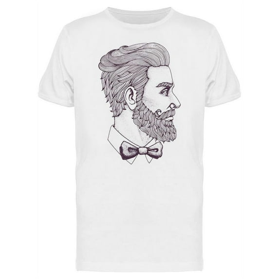 Bearded Man Side-view T-Shirt Men -Image by Shutterstock, Male Large
