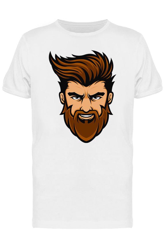 Bearded Man  T-Shirt Men -Image by Shutterstock, Male Large