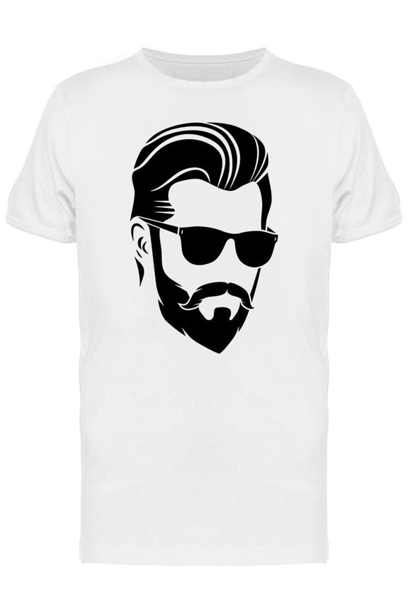 Bearded Man T-Shirt Men -Image by Shutterstock, Male Medium