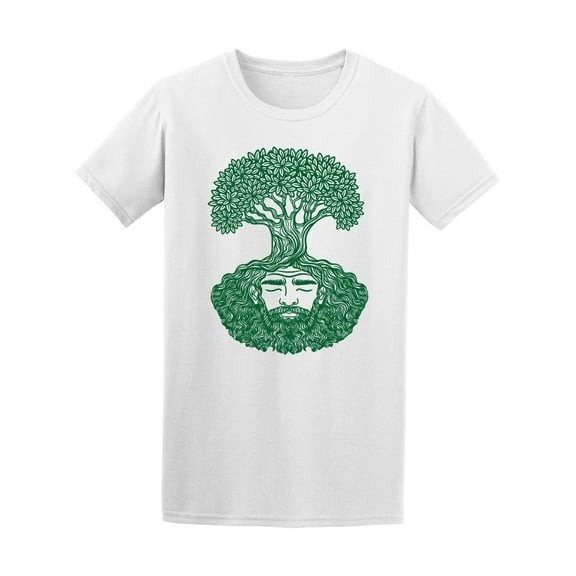 Bearded Man Tree T-Shirt Men -Image by Shutterstock, Male Small