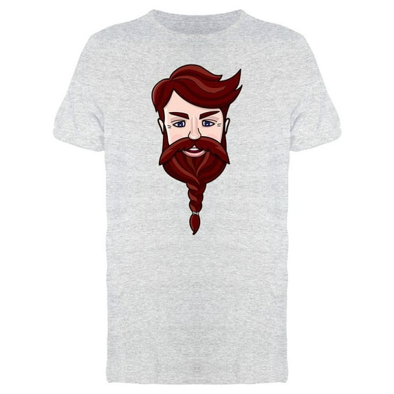 Bearded Man's Face Design T-Shirt Men -Image by Shutterstock, Male Medium