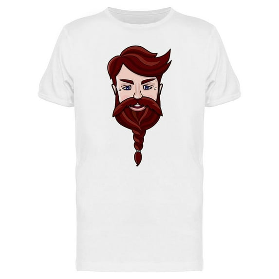 Bearded Man's Face Design T-Shirt Men -Image by Shutterstock, Male Medium