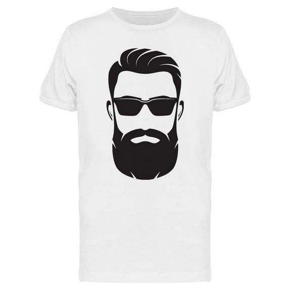 Bearded Man's Serious Face T-Shirt Men -Image by Shutterstock, Male XX-Large