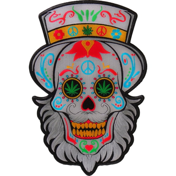 Bearded Sugar Skull Patch